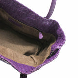 thumbnail Tote Bag Intrecciato Leather Purple - L'UXE LINK
