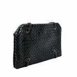 thumbnail chain crossbody bag leather black - L'UXE LINK