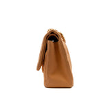 thumbnail Jumbo Classic Caramel Caviar Leather Double Flap Bag GHW Seri 14 - L'UXE LINK