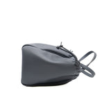 thumbnail Small Cabas Drawstring Cuir Triomphe In Blue Calfskin - L'UXE LINK
