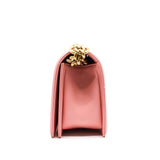 thumbnail Medium Leboy In Pink Lambskin Leather Shoulder Bag With Multicolor Chain GHW Seri 27 - L'UXE LINK
