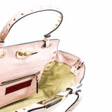 thumbnail ROCKSTUD TOTE PEBBLED SMALL LEATHER LIGHT PINK PHW - L'UXE LINK