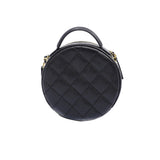thumbnail Small Coco Mark Round Vanity Case In Black Caviar Leather GHW - L'UXE LINK