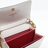 thumbnail 19 Flap White Coin Purse Lambskin Quilted Crossbody Bag Multi Hardware Seri 30 - L'UXE LINK