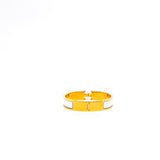 thumbnail clic h bangle in white ghw - L'UXE LINK
