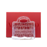 thumbnail Valentino Garavani Mini Le Troisieme Clear Acrylic Tote With Strap