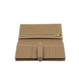 thumbnail Bearn Long Wallet In Etoupe Epsom Leather GHW Square Q Stamp - L'UXE LINK