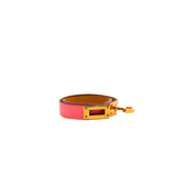 thumbnail Kelly Double Tour Bracelet In Rose Azalee Swift Leather RGHW Size XS Stamp A - L'UXE LINK