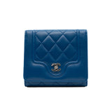 thumbnail wallet in blue mix hot pink lambskin phw seri 24