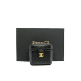 thumbnail Mini Vanity Case In Black Lambskin GHW With Chain Seri ELE3XXXX - L'UXE LINK
