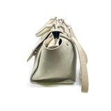 thumbnail small trapeze in patent/suede/ calfskin in light gery phw