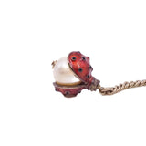 thumbnail CC Ladybug Crystal Faux Pearl Drop Earrings - L'UXE LINK