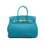 thumbnail birkin 30 in togo 7Q Mykonos ghw R stamp - L'UXE LINK