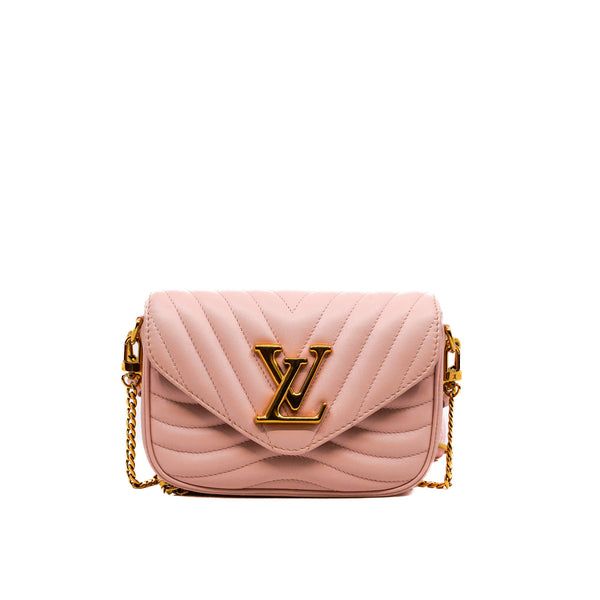 New Wave Multi-Pochette Pink Leather Crossbody Bag