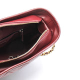 thumbnail Small Gabrielle In Red Aged Smooth Calfskin Quilted With Logo Handle Strap Limited Hobo Bag GHW Seri 30 - L'UXE LINK