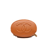 thumbnail 23A Small Quilted Calfskin CC Chain Bucket Backpack Orange Ghw Seri J5NX - L'UXE LINK