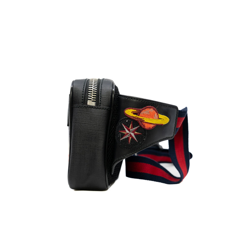 mens limited badge belt bag in double G grey