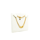 thumbnail Gold Metal Chain Logo Choker Chain Necklace - L'UXE LINK