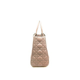 thumbnail Medium Lady Dior Lambskin Pink Purple Bag PHW With Strap - L'UXE LINK