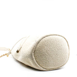 thumbnail White Tweed Deauville Drawstring Backpack GHW Seri 28 - L'UXE LINK