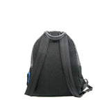 thumbnail Shearling Emoticon Black Leather/Nylon Backpack PHW - L'UXE LINK