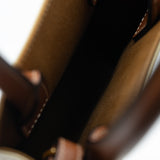 thumbnail Mini Vertical Cabas In Triomphe Canvas And Calfskin White/Brown GHW - L'UXE LINK
