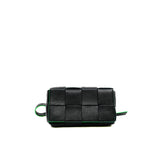 thumbnail Mini Intreccio Leather In Black And Green Cassette Belt Bag PHW - L'UXE LINK