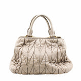 thumbnail matelassé Crossbody bag grey GHW - L'UXE LINK