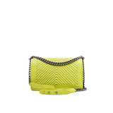 thumbnail New Medium Chevron Leboy In Yellow Calfskin Quilted Flap Bag PHW Seri 20 - L'UXE LINK