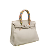 thumbnail Birkin 30 In Togo 8L Beton PHW Stamp A With Twilly - L'UXE LINK