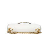 thumbnail J'adior Medium White Calfskin Chain Flap Bag GHW - L'UXE LINK