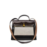 thumbnail Herbag Zip PM 31 Toile H Berline Vache Hunter Navy Ecru B Stamp - L'UXE LINK