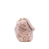 thumbnail Small 19 Pink Fur Fleece Flap Bag Multi Hardware Seri 30 - L'UXE LINK