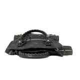 thumbnail Mini Le City Bag In Black Arena Storico Lambskin PHW With Logo Strap - L'UXE LINK