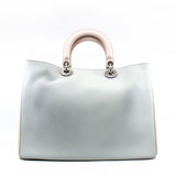 thumbnail Large Diorissimo In Grey/Yellow/Pink Calfskin Leather Handbag PHW With Strap - L'UXE LINK