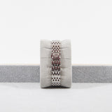 thumbnail 21mm white MOP diamond steel #90121805 - L'UXE LINK