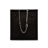 thumbnail Medium Model Alphakelly Sterling Silver Long Necklace - L'UXE LINK