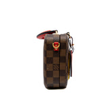 thumbnail Damier Ebene Stories Box Red Leather/Canvas 2018 with Strap - L'UXE LINK