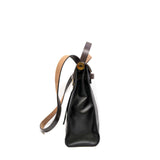 thumbnail Herbag Zip PM 31 Toile H Berline Vache Hunter Navy Ecru B Stamp - L'UXE LINK