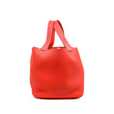 thumbnail picotin 22cm in tc leather T5 Rose Jaipur  phw R stamp - L'UXE LINK