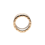 thumbnail B.Zero1 Four-Band 18K Rose Gold White Ceramic Ring Size 51 - L'UXE LINK
