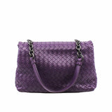 thumbnail shoulder flap bag leather purple - L'UXE LINK