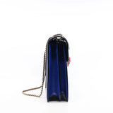 thumbnail serpenti forever bag large blue with red purple eyes buckle ghw - L'UXE LINK