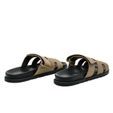 thumbnail Chypre Sandal Etoupe/Black Epsom Leather Size 43 - L'UXE LINK