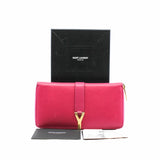 thumbnail Y LOGO CALFSKIN LEATHER wallet red rose - L'UXE LINK