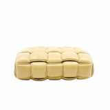 thumbnail PADDED CASSETTE bag medium leather yellow ghw - L'UXE LINK