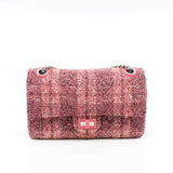 thumbnail Tweed Quilted Resin Pink 2.55 Reissue 225 Double Flap Bag PHW Seri 27 - L'UXE LINK