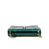 thumbnail Serpenti Forever Metallic Calfskin Green Flap Bag LGHW - L'UXE LINK