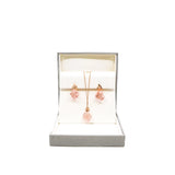 thumbnail Rose Dior Pré Catelan Rose Gold/Pink Quartz Earrings - L'UXE LINK