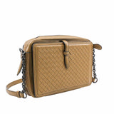 thumbnail Intrecciato Napa Camera Shoulder Bag dark grey - L'UXE LINK